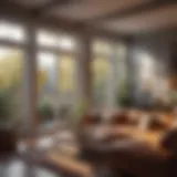 A cozy living room with a window showcasing effective draft-stopping solutions