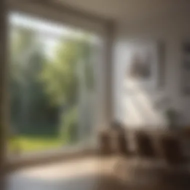 Modern Energy-Efficient Window Technology A modern window fitted with energy-efficient technology to block drafts