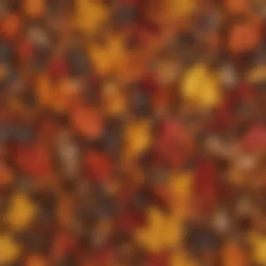 Autumn Leaf Collection A vibrant autumn scene with leaves collected in a neat pile