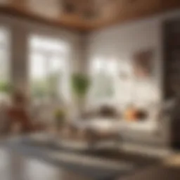 Efficient heat distribution in a modern living room