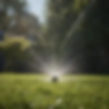Efficient Water Distribution Efficient water distribution of oscillating lawn sprinkler