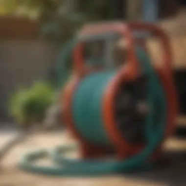 Effortless Hose Winding Mechanism Effortless hose winding mechanism