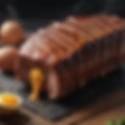 Egg Smoker Cooking Juicy Ribs