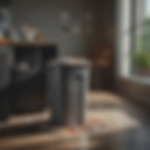 Trash can bands in office setting