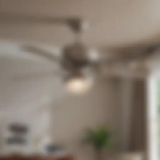 Elegant Brushed Nickel Finish Ceiling Fan