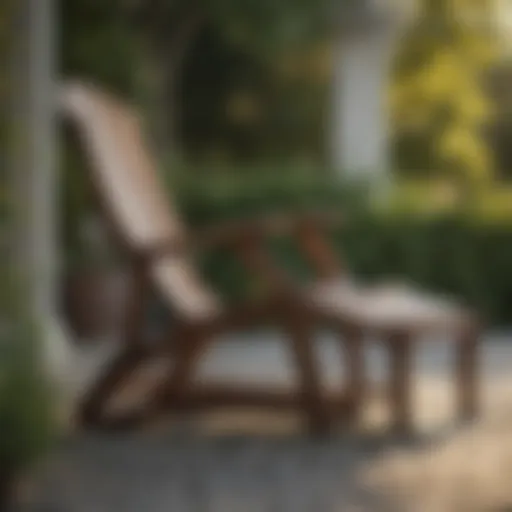 Elegant curve design of the Adams Adirondack patio chair