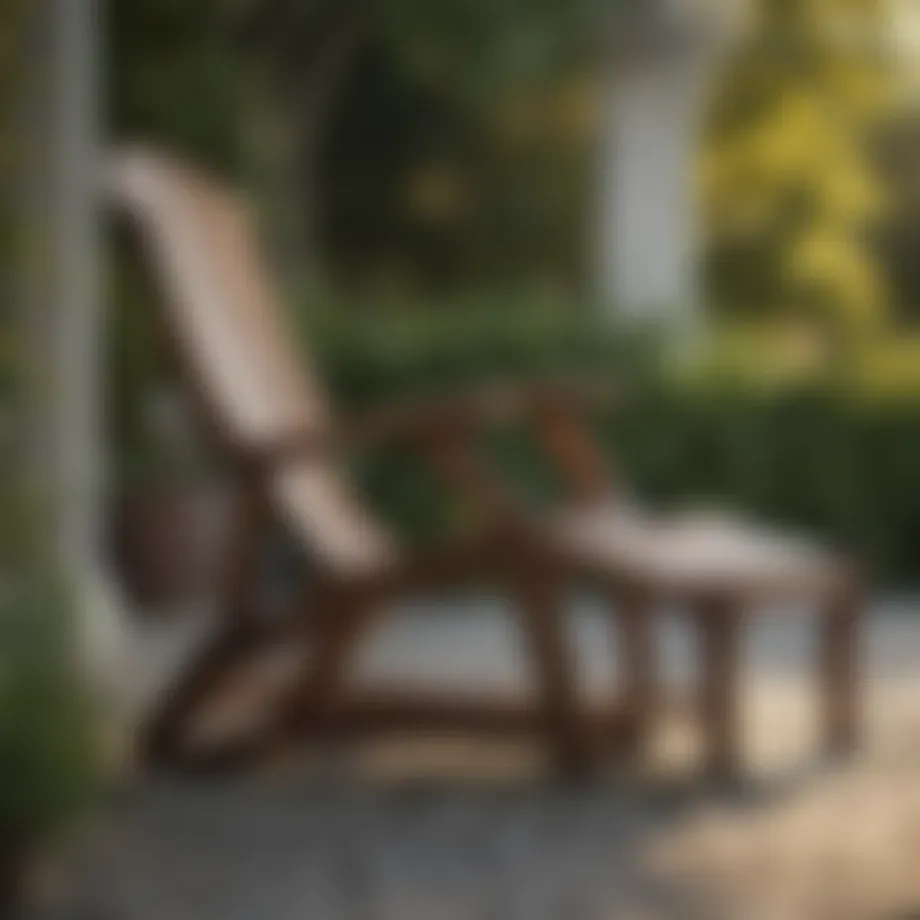 Elegant curve design of the Adams Adirondack patio chair