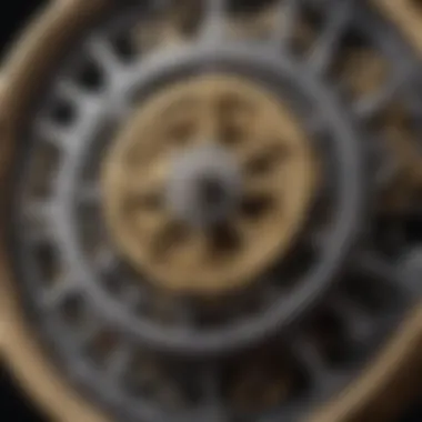 Intricate Technological Gears of RCA Clock Close-up of intricate gears inside an RCA clock showcasing its technological advancements