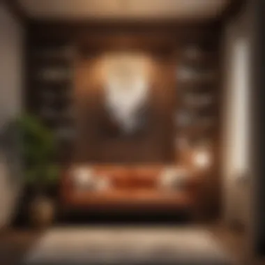 Sleek wooden wall panel installation in cozy reading nook