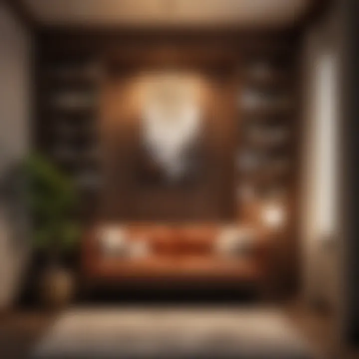 Sleek wooden wall panel installation in cozy reading nook