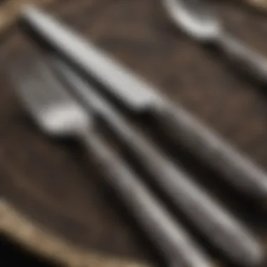 Intricate detailing on a royal flatware piece