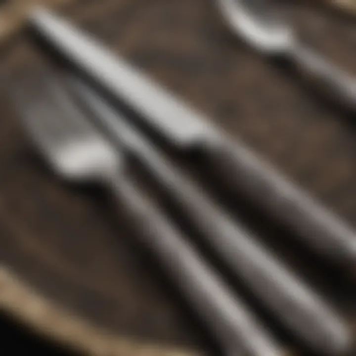 Intricate detailing on a royal flatware piece