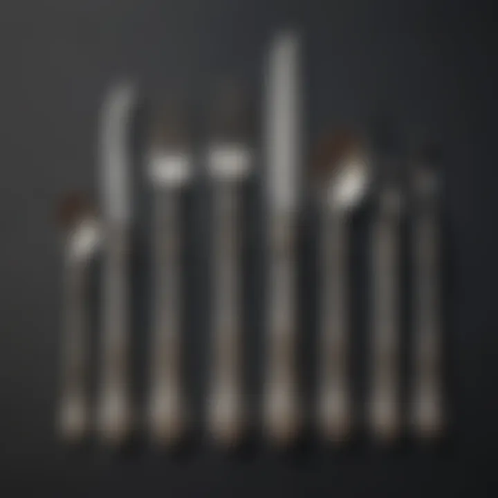 Elegant royal flatware set with ornate patterns