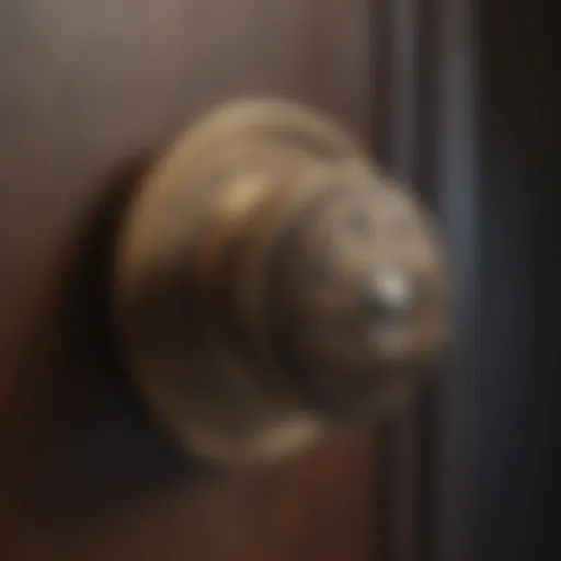 Elegant Brass Center Door Knob Hardware