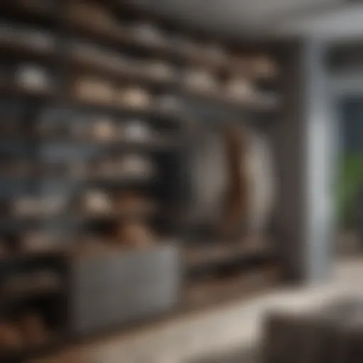 Elegant closet shelving solution in a modern home
