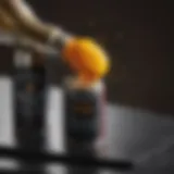 Elegant glossy top coat spray paint on artistic canvas