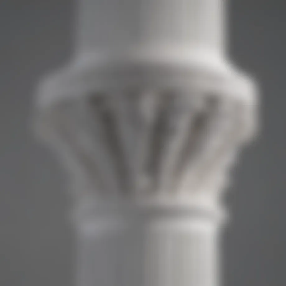 Elegant Ionic Capital White Outdoor Column