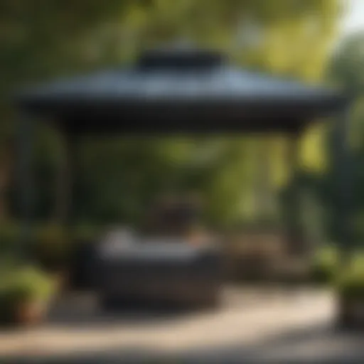 Elegant Metal BBQ Gazebo with Canopy