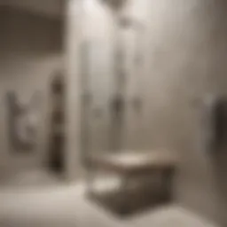 Elegant Moen shower seat in modern bathroom