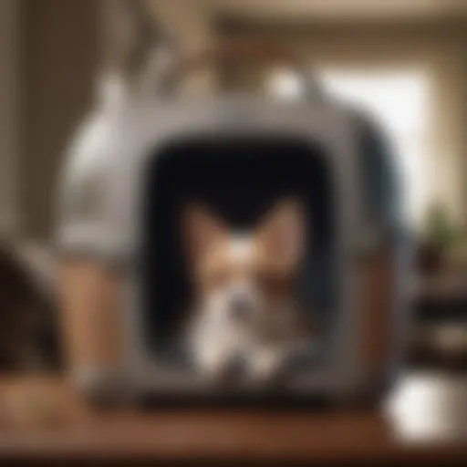 Elegant 28-Inch Pet Carrier with Plush Interior