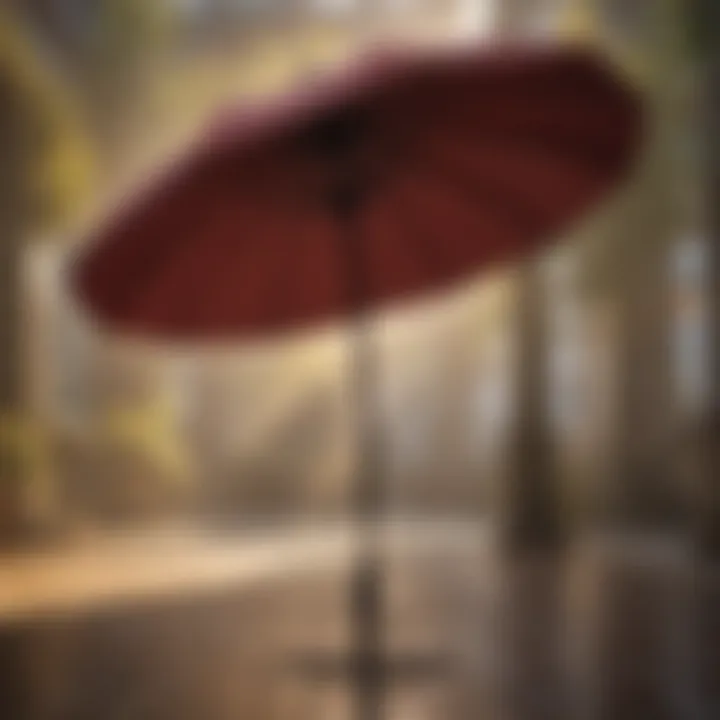 Elegant design details of a 10-foot umbrella