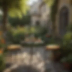 Elegant Wrought Iron Bistro Set in a Garden Setting