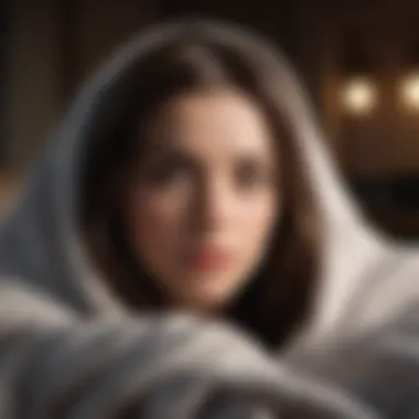 Focus Amplification Visualized Illustration illustrating enhanced focus and concentration with a weighted blanket