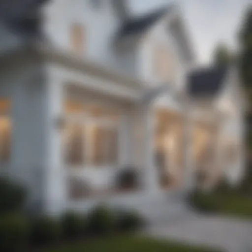 Elegant white vinyl siding on modern house exterior