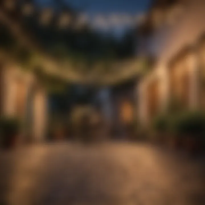 String lights creating a magical atmosphere on a patio