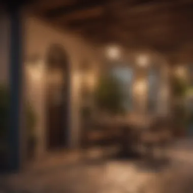 Patio Spotlights for Decor Highlight Patio spotlights highlighting outdoor decorations