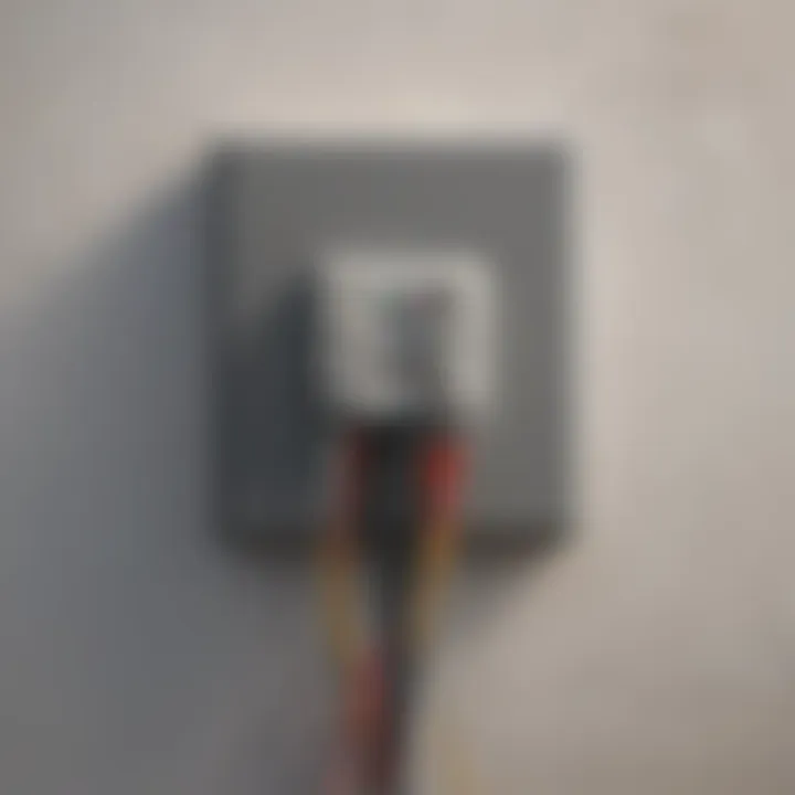 Abstract representation of the electrical connectivity facilitated by a 4 Square Extension Box