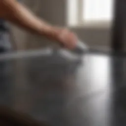 Application of Epoxyshield Clear Top Coat on a surface