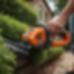 Ergonomic handle of the Black & Decker 16-Inch Hedge Trimmer