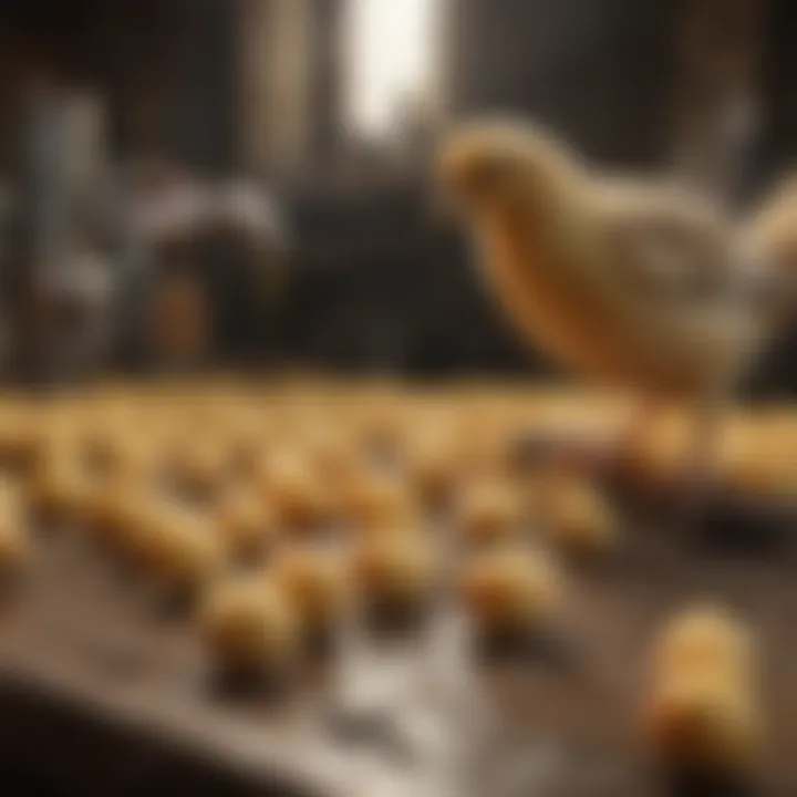 Chick Feeding Essentials Illustration of chick feeders and waterers