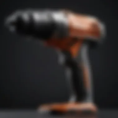 Close-up of power drill specifications and features