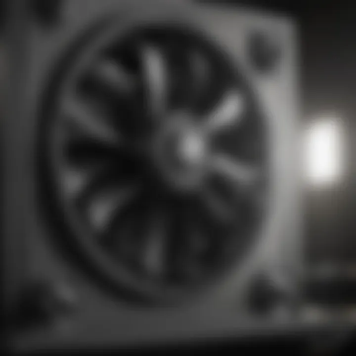 Detailed diagram showing the airflow enhancement of a register booster fan