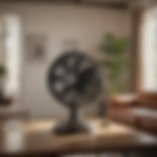 A high-performance register booster fan in a modern living room setting