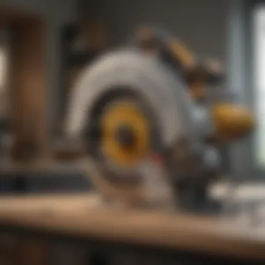 Ergonomic Design of a Circular Saw A side view showcasing the ergonomic design of a circular saw