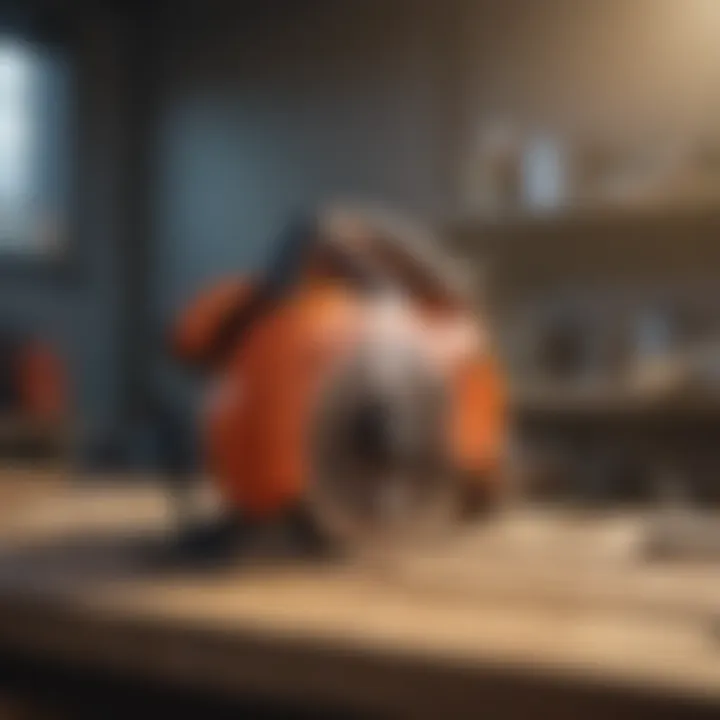 Essential Safety Gear for Circular Saw Users A safety gear setup including goggles and ear protection for saw users