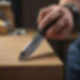 A professional box cutter with an ergonomic grip for enhanced control