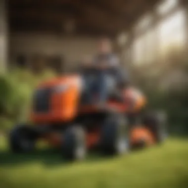 Illustration of expert maintenance tips for J&J lawn mowers