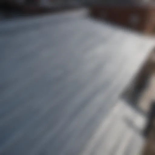 Durable corrugated plastic roofing installation in a modern building