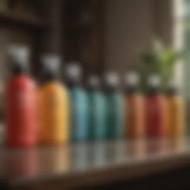 Chemical-Based Repellents Lineup Various chemical-based mosquito repellent sprays lined up on a countertop
