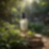 Eco-friendly botanical mosquito repellent spraying in a garden setting