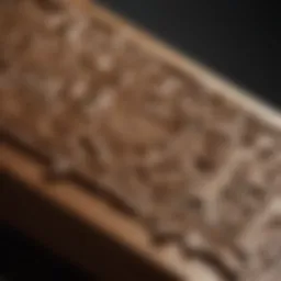 Wood filler application on intricate woodworking project