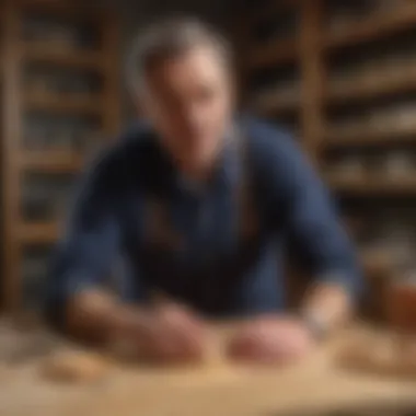 Professional woodworker selecting the best sandable wood filler