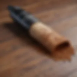 A beautifully painted wooden surface showcasing cedar spray paint