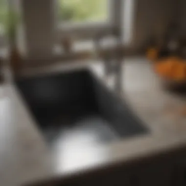 Granite composite kitchen sink reflecting durability and aesthetic appeal.