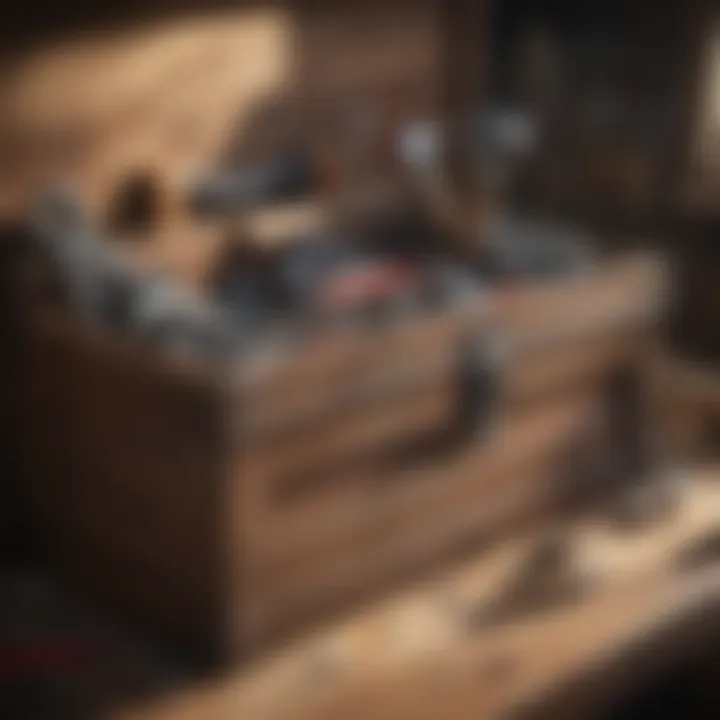 Rustic Toolbox Essentials Rustic toolbox with assorted tools