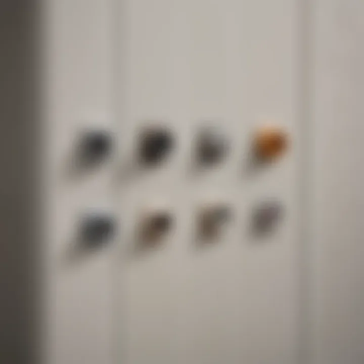 Various types of ClosetMaid standard connectors arranged for comparison.